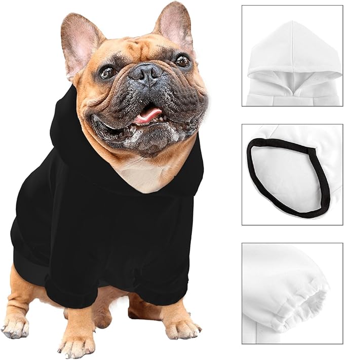 Dog Clothes for Small Dogs, Dog Hoodie Hoodies Custom Pet Puppy Sweatshirt Sweaters Ropa para Perros Pequeños Personalized Sweater Shirt,Black01, XS, Customized Gifts