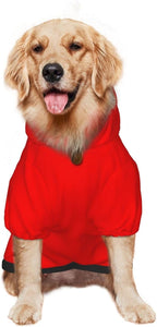 Custom Dog Hoodie with Your Design Soft & Warm Personalized Picture Logo Text Name Dog Clothes for Puppy Sweatshirt Hooded for Small Medium Large Dogs Girl/Boy Cats Pets Red