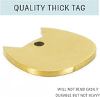 Ultra Joys Cat ID Tag Personalized Pet Tags, Durable Stainless Steel Small Pet Mini Dog Cat Tag Lightweight - Cathead Tag in Gold