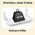 Cat Window Perch, Cordless Foldable Cat Hammock for Indoor Cats with Upgraded Suction Cups Strong Metal Frame Holds Up to 44lbs (M 1PC)