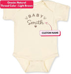 COUPLEHOODIES Personalized Baby Onesie Bodysuit – Custom Embroidery Gift for Pregnancy Reveal Baby Shower or First Grandchild
