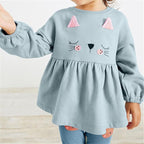 Little Girls Unicorn Outfits 2 Piece Kids Ruffle Sleeve Sweatshirt + Leggings Fall Leopard Clothing Sets 2-10 Years Old