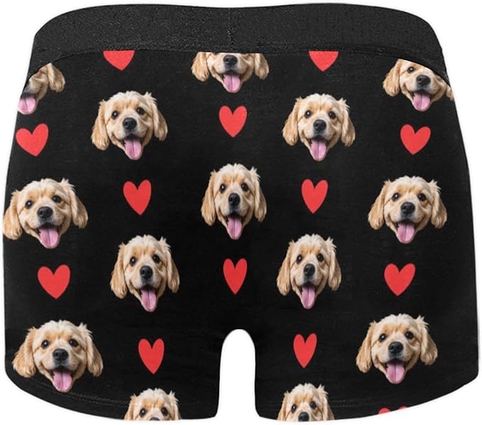 M YESCUSTOM Custom Boxers Briefs for Men Personalized Boxers with Face Mens Funny Underwear with Photo XS-5XL