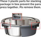 Round High-Sided Stainless Steel Cat Litter Box,Stainless Steel Litter Box with Lid,Extra Large Box,Easy-to-Clean Metal Litter Pan for Cats
