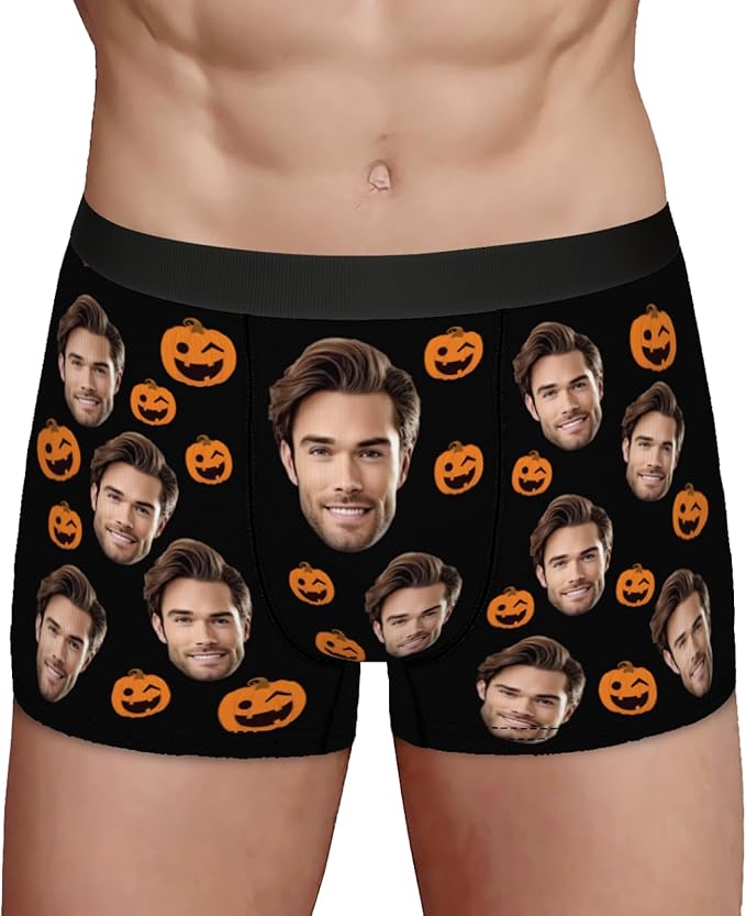 Personalized Underwear for Men with Face Custom Face Boxers Customized Boxer Briefs Funny Gifts for Him Husband Boyfriend