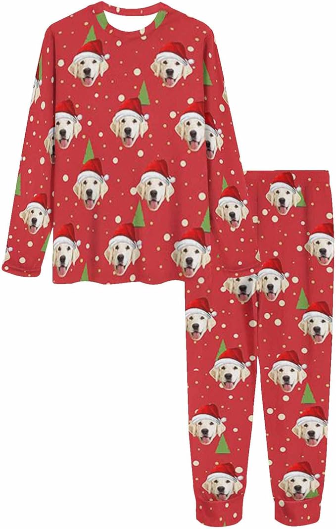 MyPupSocks Custom Face Pajamas Sets for Women, Personalized Photo Sleepwear XS-XXL