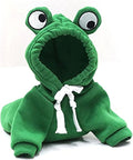Warm Dog Winter Clothes Cute Fruit Dog Coat Hoodies Fleece Pet Dogs Costume Jacket for French Bulldog Chihuahua Ropa para Perro(Green,S)