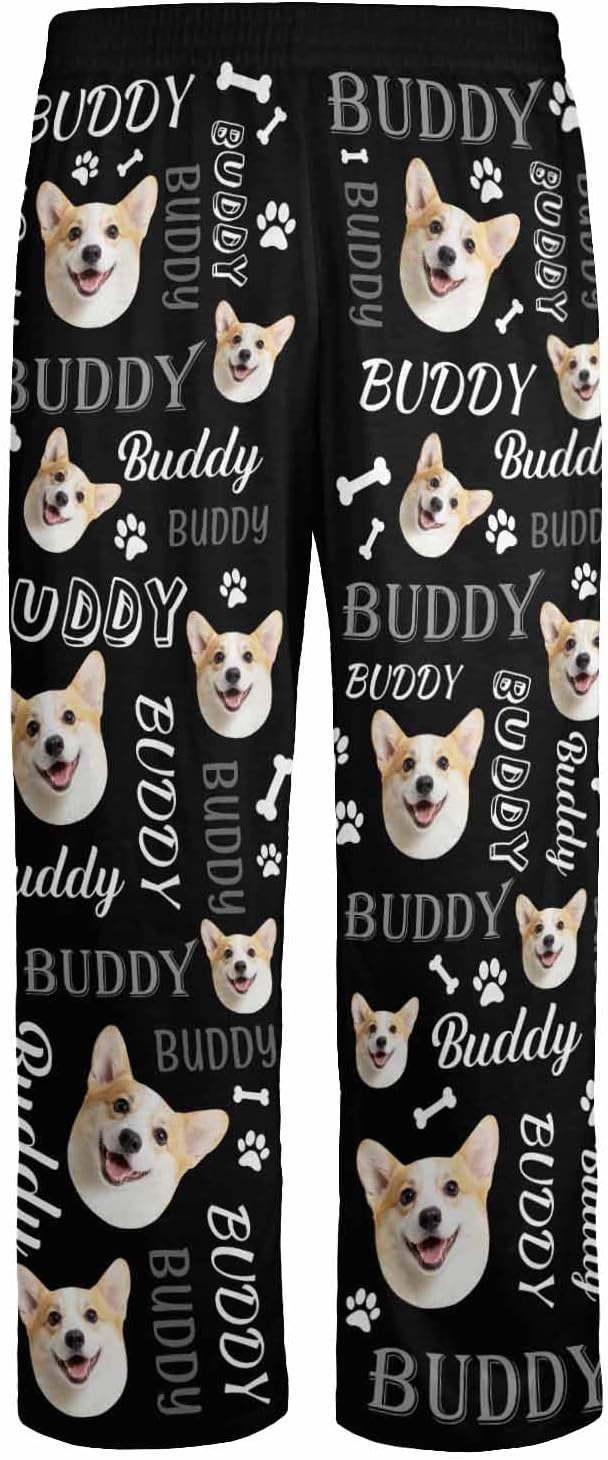 Personalized Face Pajama Pants for Men Women Custom Photo Printed Pajamas Bottoms Trousers Gift for Christmas Birthday