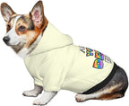 Custom Dog Hoodie for Small Pets, Personalized Photo Text Pet Warm Pullover Sweatshirt with Name Number, Customized Gifts Soft Hooded Cats Kitten Clothes, Light Yellow, M,