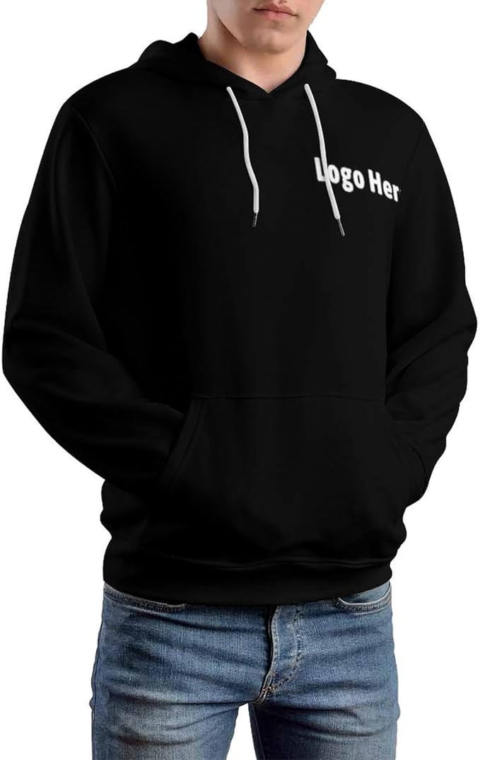 Artsadd Custom Face Unisex athletic Pockets Sweatshirt Loose Hoodie Custom Christmas Long Sleeve Sweatshirt Hooded Pullover