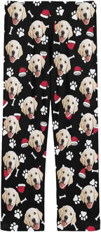 MyPupSocks Custom Pet Face Pajamas Pants Photo Pajama Bottoms for Men S-XXL