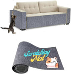 SAVUK Cat Scratching Mat for Couch Furniture Protective Cover Anti-Fall Climbing Claw Corner Wall Mat Self-Adhesive Cuttable Easy to Clean Replacement Carpet Rug (Grey, 15.8" x 78.7")
