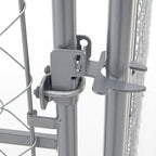 Lucky Dog 10' x 10' x 6' Heavy Duty Outdoor Welded Galvanized Steel Chain Link Dog Kennel Enclosure with 2 Configurations and Latching Door, Silver