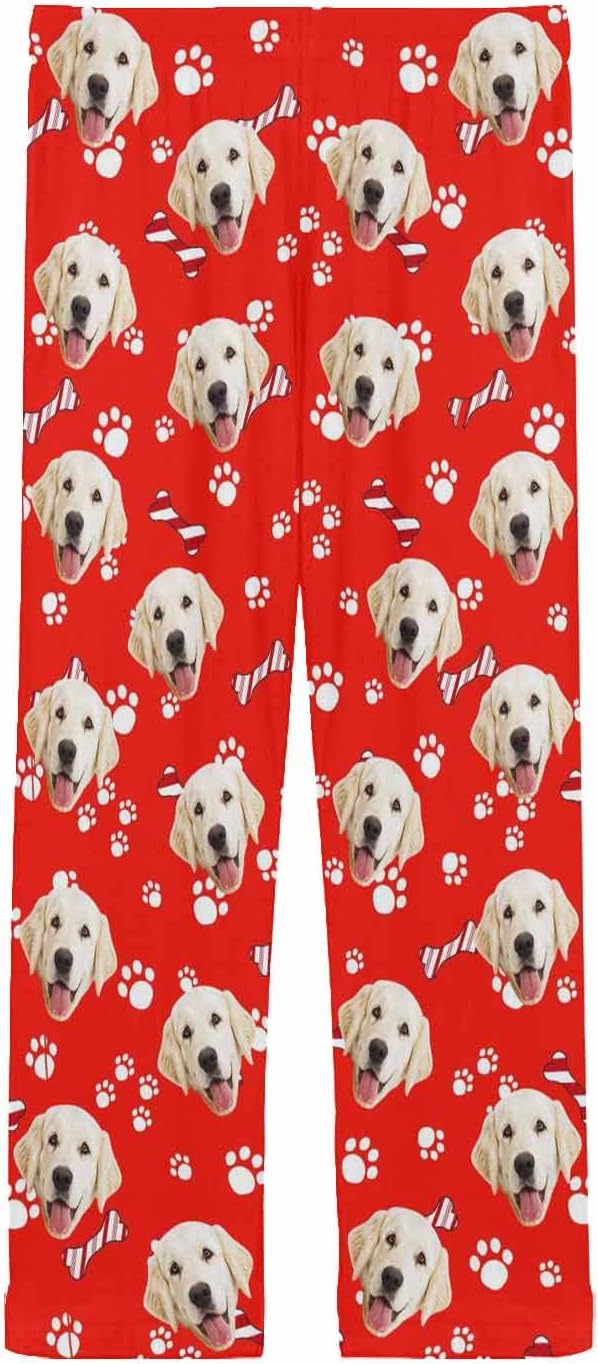 MyPupSocks Custom Pet Face Pajamas Pants Photo Pajama Bottoms for Men S-XXL