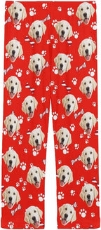 MyPupSocks Custom Pet Face Pajamas Pants Photo Pajama Bottoms for Men S-XXL