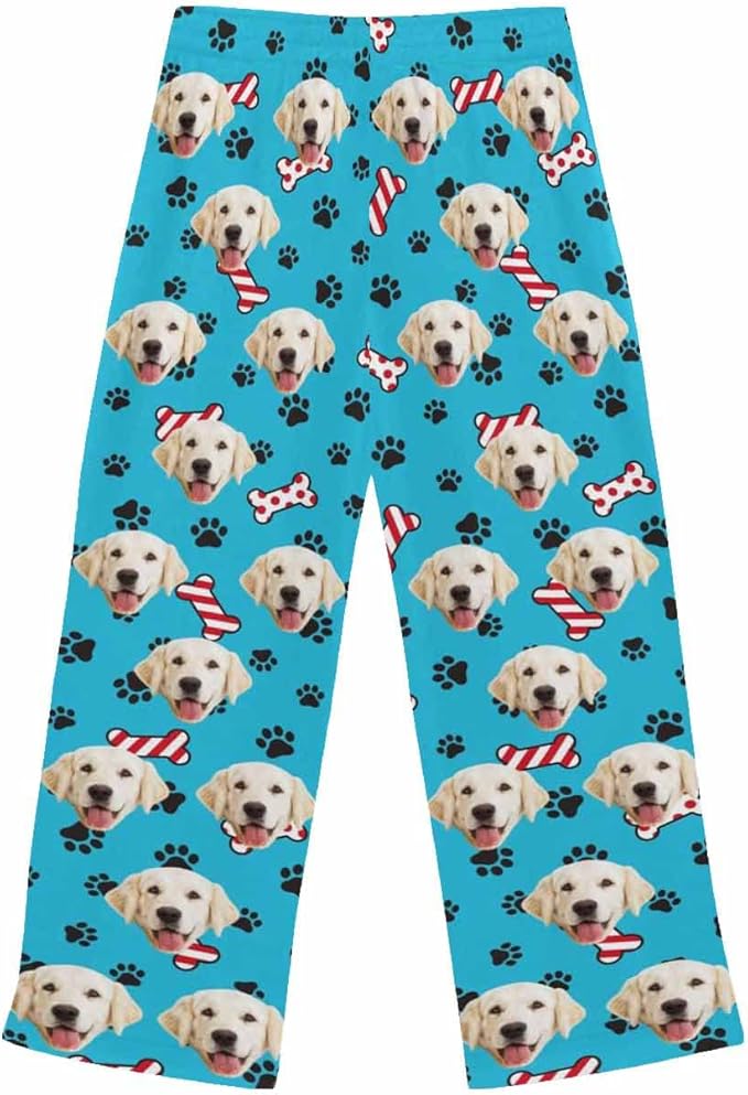 Custom Face Pajamas Pants Personalized Nightwear Bottoms for Women XS-XXL