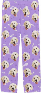 MyPupSocks Custom Pet Face Pajamas Pants Photo Pajama Bottoms for Men S-XXL
