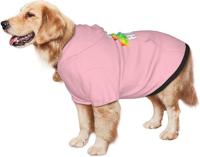 Personalized Pet Sweatshirt, Custom Dog Hooded with Pocket, Customize Hoodies for Dogs, Puppy, S, Orange-Red