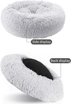 Nisrada Dog Bed for Small Medium Large Dogs, 27 inch Calming Dogs Bed, Washable-Round Cozy Soft Pet Bed for Puppy and Kitten with Slip-Resistant Bottom