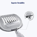 WePet Cat Litter Scoop, Aluminum Alloy Sifter, Kitty Metal Scooper, Deep Shovel, Long Handle, Poop Sifting, Kitten Pooper Lifter, Durable, Heavy Duty, for Litter Box