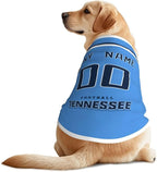 Tennessee Custom Pet Jersey Dog Clothes Jersey Various Sizes Customized Any Name & Number for Small & Middle and Big Dogs