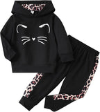 Toddler Baby Girls Clothes Long-sleeve Tie Dye Hoodie Sweatshirt Pants Hooded Outfit Set
