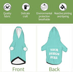 Dog Costume, Custom Dog Hoodie, Dog Name Costume Holiday Pet Pajamas Outfit, Personalized Pet Coat Costumes for Small Medium Large Dogs and Cats for Winter, Turquoise, XXS