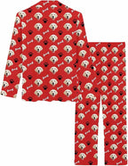 MyPupSocks Custom Face Pajamas for Women Set, Personalized Photo Long Sleepwear XS-XXL