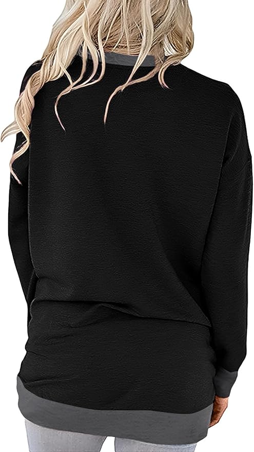 Akihoo Womens Casual Long Sleeve Tunic Tops Crew Neck Shirt Blouses