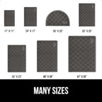 GORILLA GRIP Cat Litter Box Mat, 35x23, Water Resistant, US Designed Kitty Litter Trapping Mats, Easy to Clean, Scatter Control, Less Mess and Clean Floors, Kitten Supplies for Indoor Cats, Dark Gray