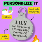 Bad Tags Personalized Dog and Cat ID Tags in 25+ Designs and 2 Sizes - 5 Lines of Custom Engraved Text - Funny Cute Personalized Pet Tags (Resident Crackhead - Yellow, Small (1 inch))