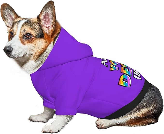 Dog Hoodie Design Your Own Personalized Pet Hoodies Small Pets Wear Shirt Customized Dog Clothes Custom Hooded Sweatshirt Pullover Text Image Dogs Puppy Cat and Kitten, Blue Violet, XL,