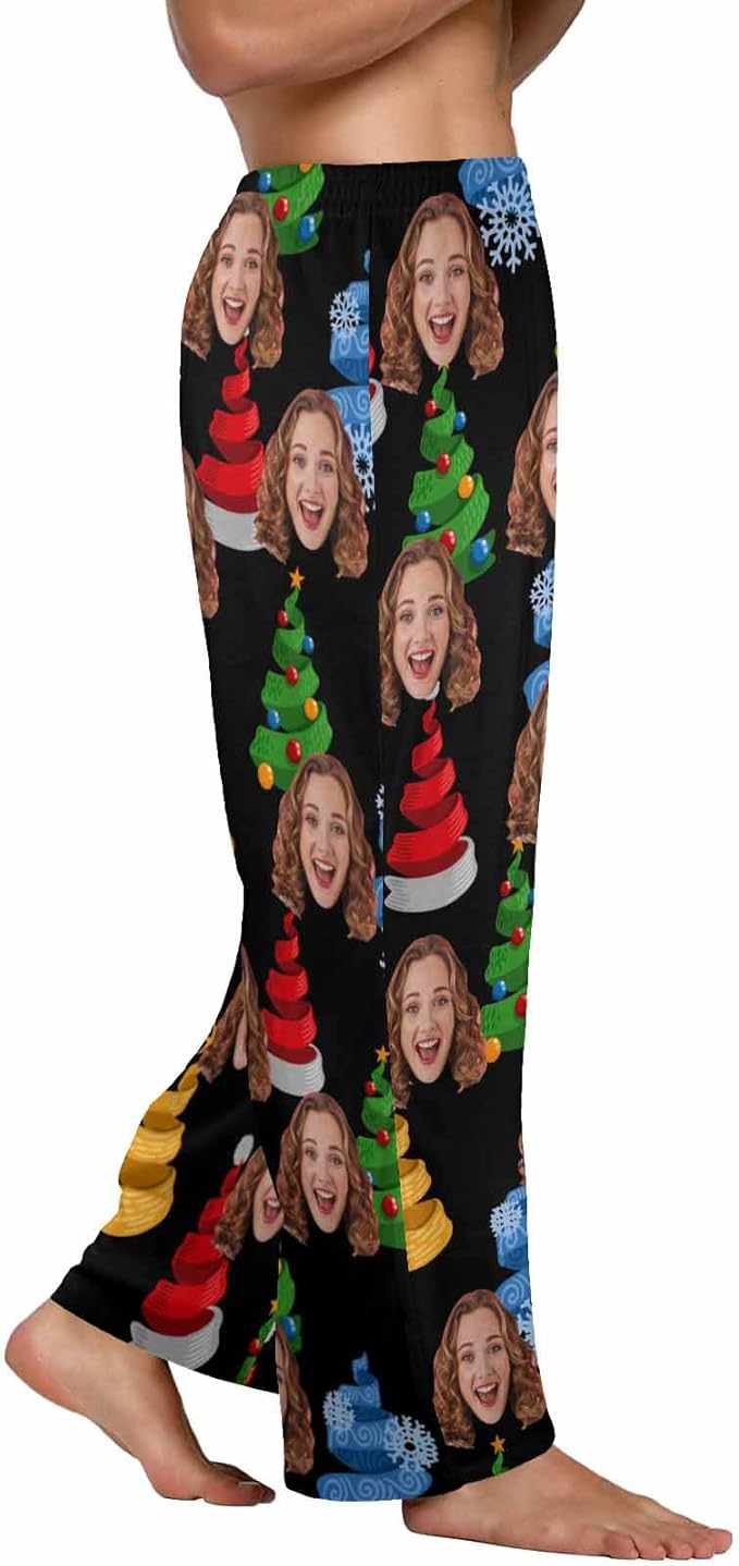 Custom Pajama Pants for Men, Personalized PJ Pants with Photos, Custom Mens Pajama Shorts, Gifts for Dad Husband