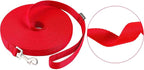 AmaGood Dog/Puppy Obedience Recall Training Agility Lead-15 ft 20 ft 30 ft 50 ft Long Leash-for Dog Training,Recall,Play,Safety,Camping (20feet, Red)