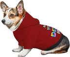 Custom Dog Hoodie Personalized Dog Sweatshirt, Dog Clothes for Small Dogs Customizable, Dark Red, XXL, Ropa para Perros Pequeños Customized Pets Puppy Clothes, Personalized Gifts