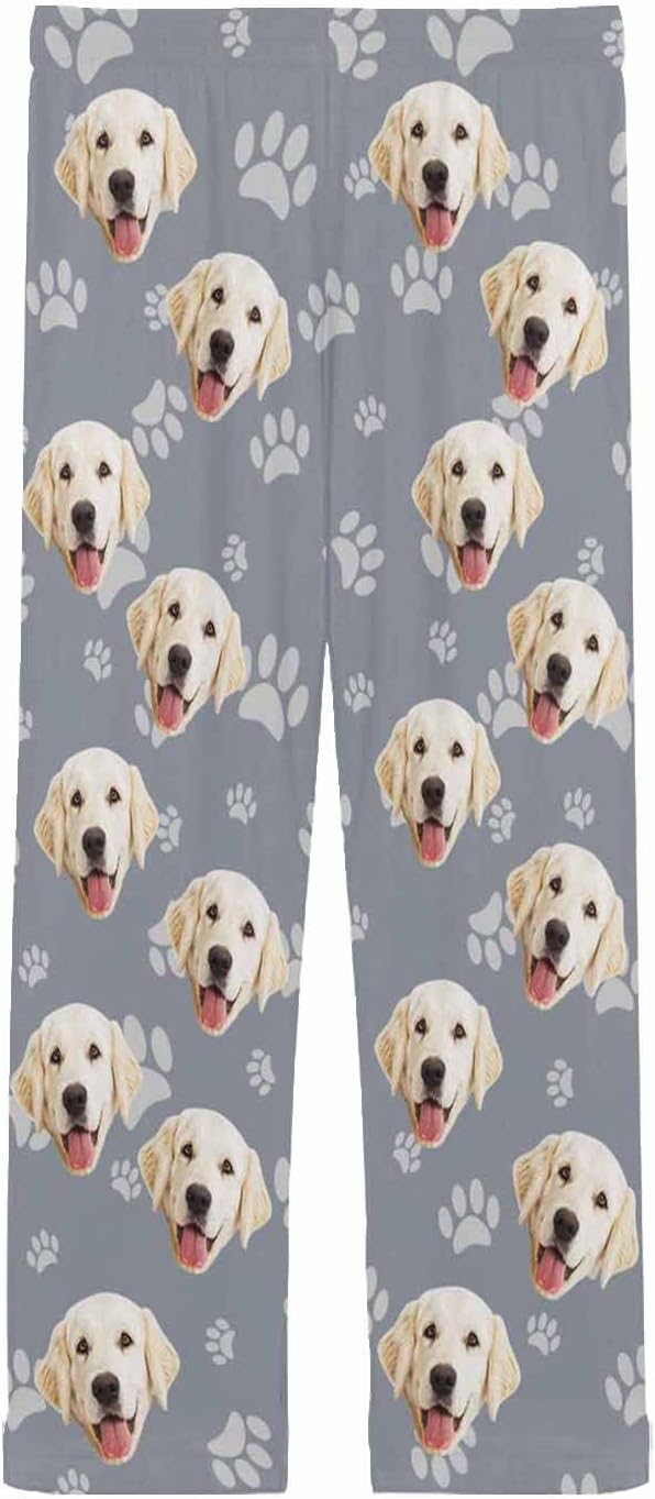 MyPupSocks Customized Face Pajamas Pants Photo Pajama Bottoms for Men S-XXL