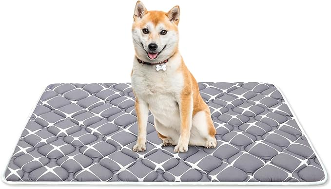 Bubble bear Dog Crate Mat - Ultra Soft, Washable & Anti-Slip Kennel Pad for Small/Medium/Large Dogs, Dark-Hued to Hide Stains (30"x19")