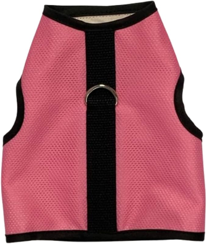 Kitty Holster Cat Harness – Ultra-Breathable Cool Mesh, Cat Accessories - 100% Cotton Lining, Lightweight & Secure with Hook-and-Loop, Vet-Recommended, Made in USA – S/M, Pink