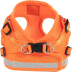 Travel Cat Harness and Leash Set - Adjustable Fit Mesh Cat Harness and Reflective Strap - Comfort Walking Vest for Kitten for Outdoor Walking, Hiking (Small, Orange)