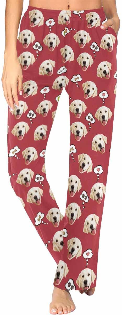 Custom Face Pajamas Pants Personalized Sleepwear Bottoms for Women XS-XXL