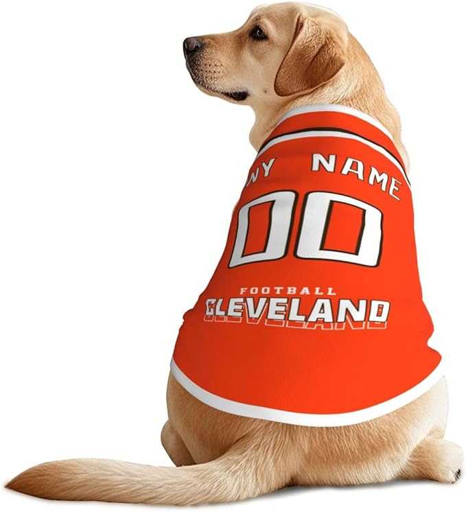 Clevel and Custom Pet Jersey Dog Clothes Jersey Various Sizes Customized Any Name & Number for Small & Middle and Big Dogs