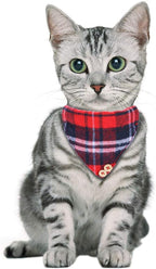 Faleela Breakaway Cat Collar with Bells - 2 Pack Cat Collar with Bells, Cat Collars with Bandana, Accessories for Pet Collars, Adjustable for Cats and Small Dogs