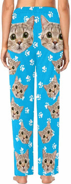 FunStudio Personalized Pajama Pants for Women Custom Photo Face Printed Pajama Bottoms with Pockets