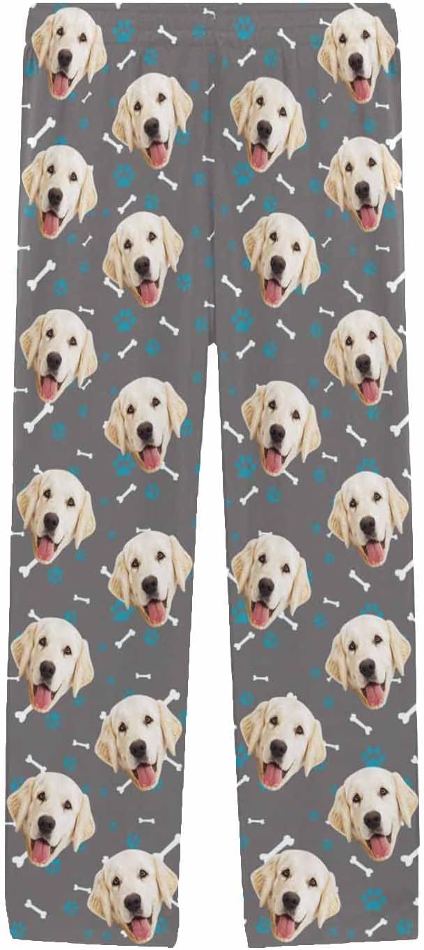 MyPupSocks Personalized Face Pajamas Pants Photo Pajama Bottoms for Men S-XXL