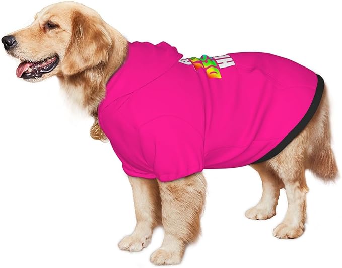 Personalized Pet Sweatshirt, Custom Dog Hooded with Pocket, Customize Hoodies for Dogs, Puppy, M, Dark-Violet