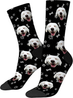 D-Story Custom Face Socks, Personalized Photo Picture on Socks, Unisex Athletic Crew Socks for Men Women