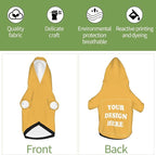 Dog Costume, Custom Dog Hoodie, Dog Name Costume Holiday Pet Pajamas Outfit, Personalized Pet Coat Costumes for Small Medium Large Dogs and Cats for Winter, Gold, XL