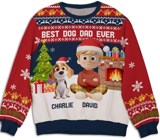 Wrappiness A Girl And Her Dog Christmas Sweatshirt - Cozy Unisex Fit Custom Shirt - Cute for Women Pet Lovers