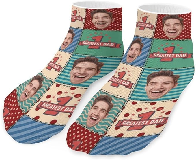 Personalized Ankle Socks with Face Custom Photo Socks Low Cut Ankle Socks Athletic Socks Valentine's Day Gifts for Women Men