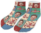 Personalized Ankle Socks with Face Custom Photo Socks Low Cut Ankle Socks Athletic Socks Valentine's Day Gifts for Women Men